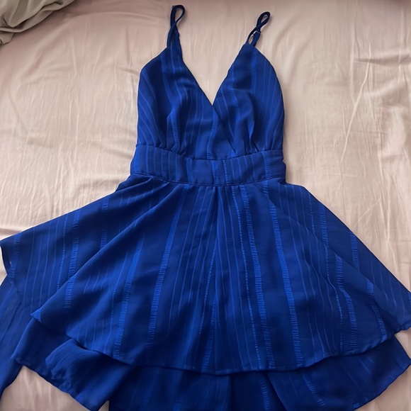 Classy Navy Blue Romper - Picture 1 of 7